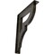 Ekena Millwork Bradford Wrought Iron Bracket, (Triple center brace), Antiqued Warm Silver 2"W x 12"D x 15"H BKTM02X12X15TBRAWS - alternate 1